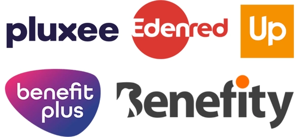 All benefit cards - Pluxee, Edenred, Up, Benefit Plus, Benefity