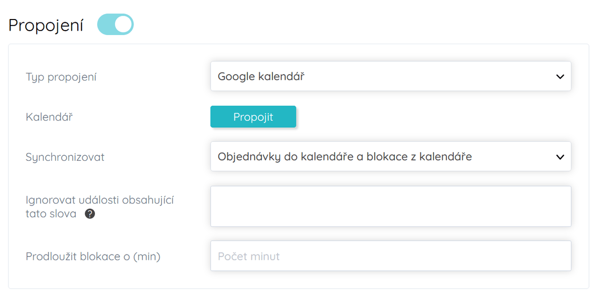 Synchronizace kalendářů a správa rezervací