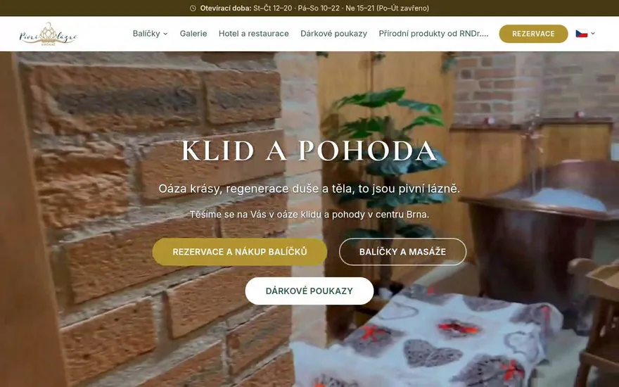 Web Brněnské pivní lázně