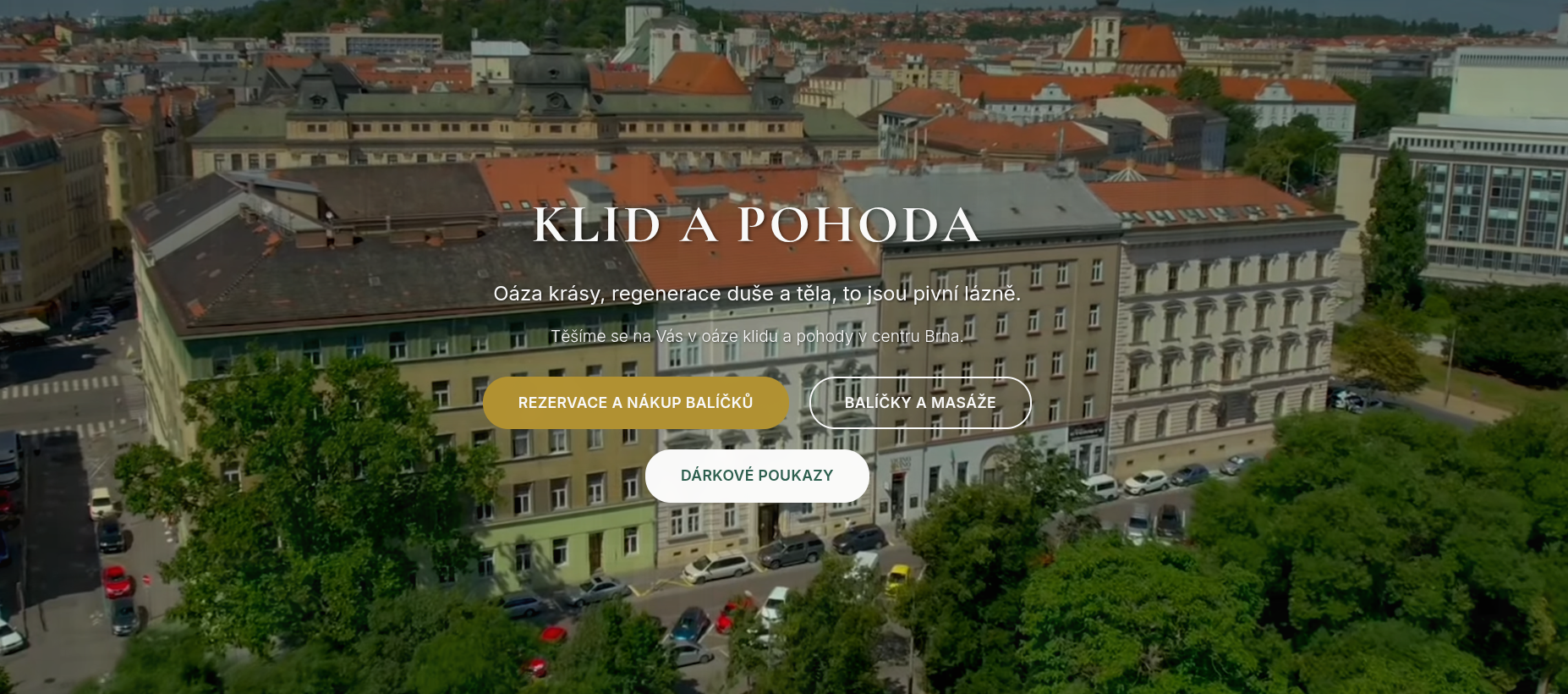 Website screenshot Brno Beer Spa