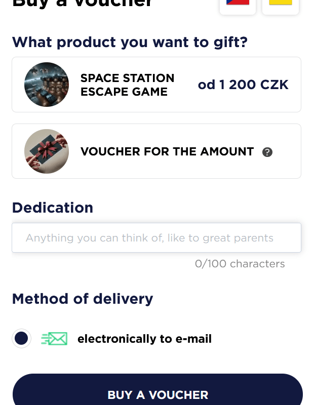 Vouchers in multiple languages