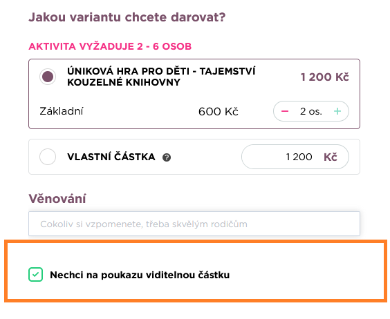 Voucher with detailed info